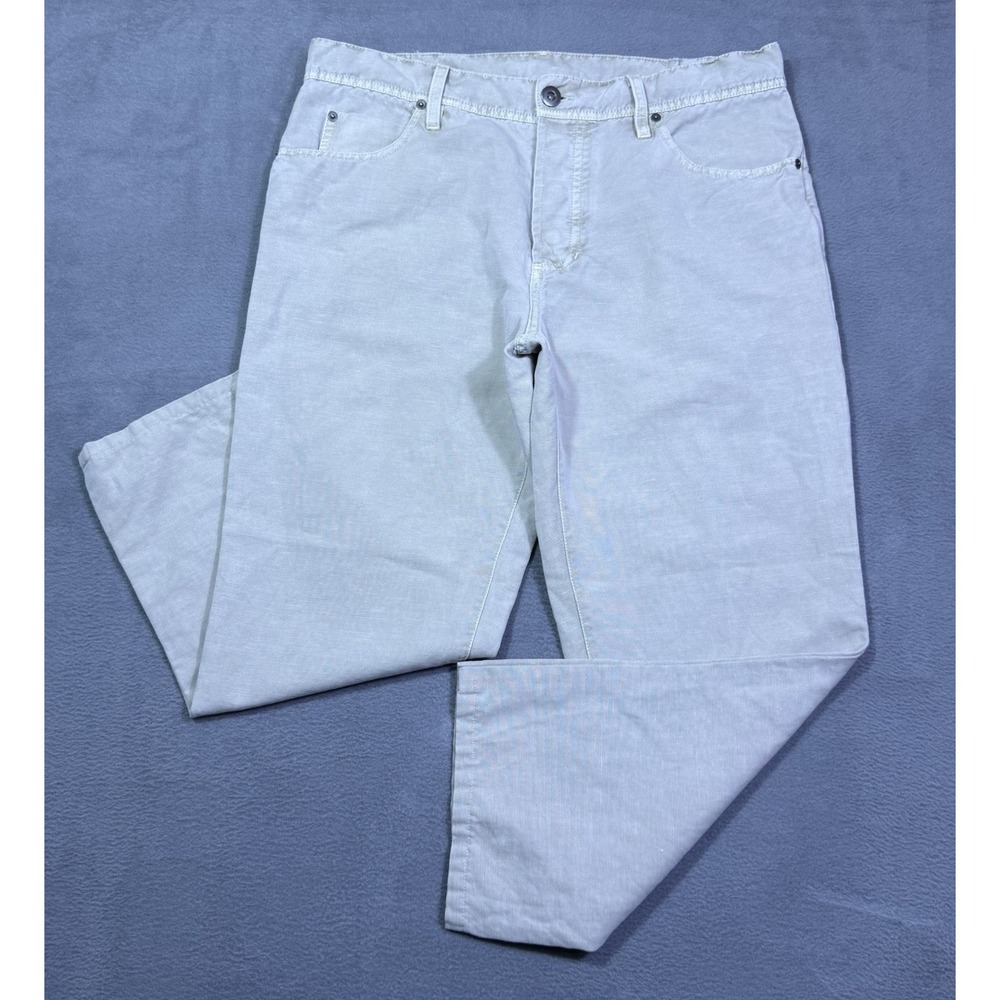 James Perse Pants Mens 36x27 5 Pocket Linen Canvas Beige Normcore Quiet Luxury